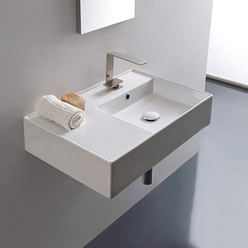 Fregadero baño un agujero tamaño único blanco