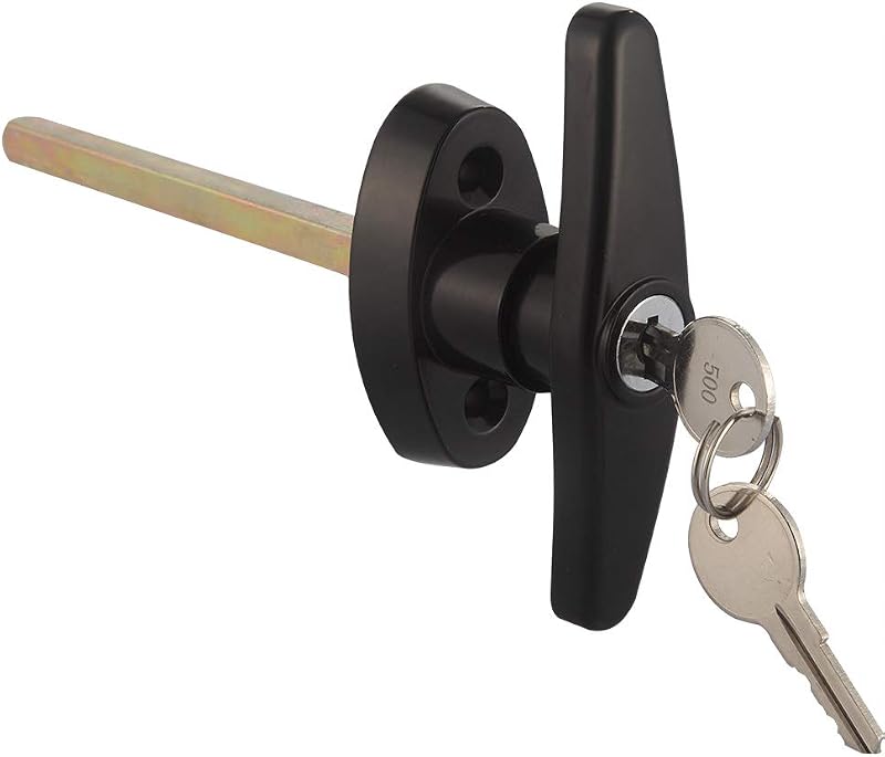 Kit cerradura puerta cobertizo con manija T 3 llaves 5.5pulg