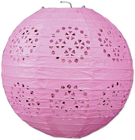 Linternas encaje 8pulg rosa