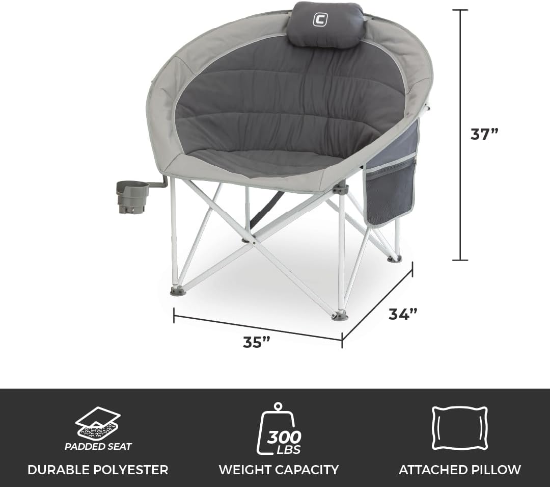 Silla plegable Luna con portavasos camping