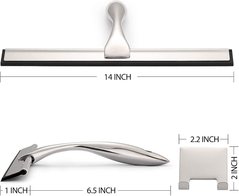 Escobilla ducha multiusos acero inox 14pulg