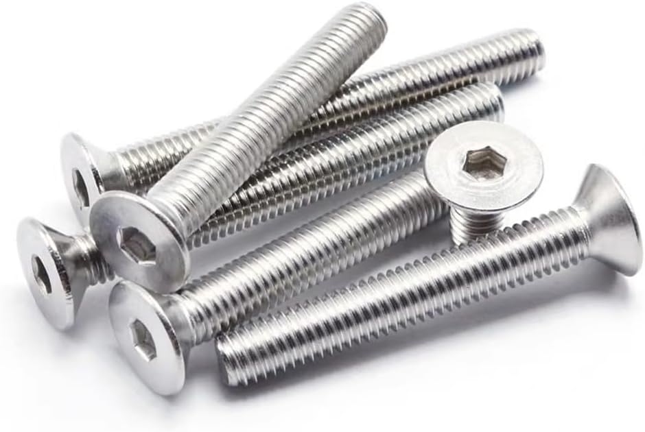 Tornillos M6 acero inox 1.969pulg cabeza plana