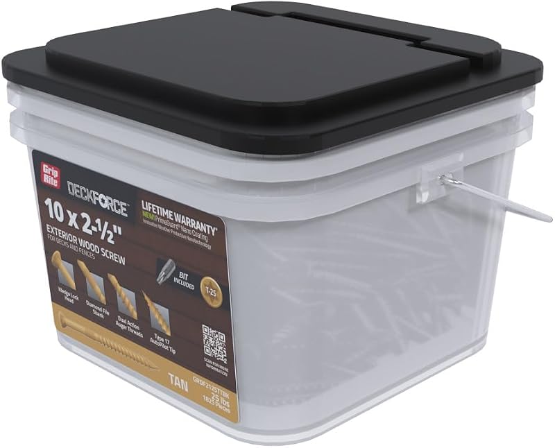 Tornillos madera T-17 nano 10x2.5pulg caja 25lb