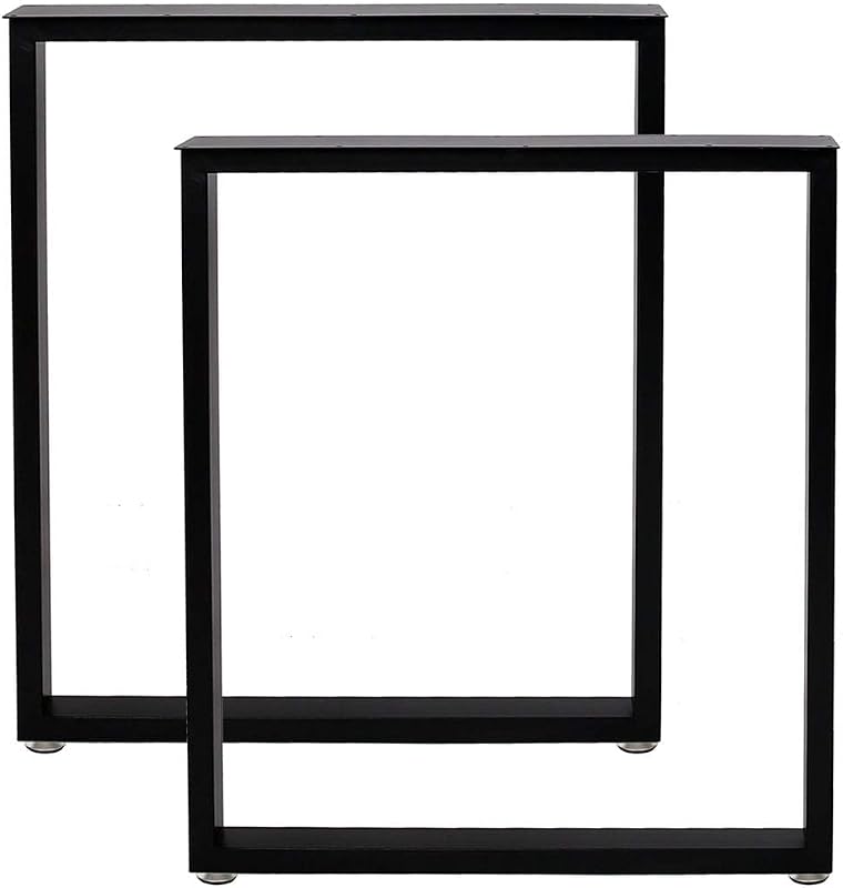 Patas mesa hierro negro 28x24" resistentes set 2