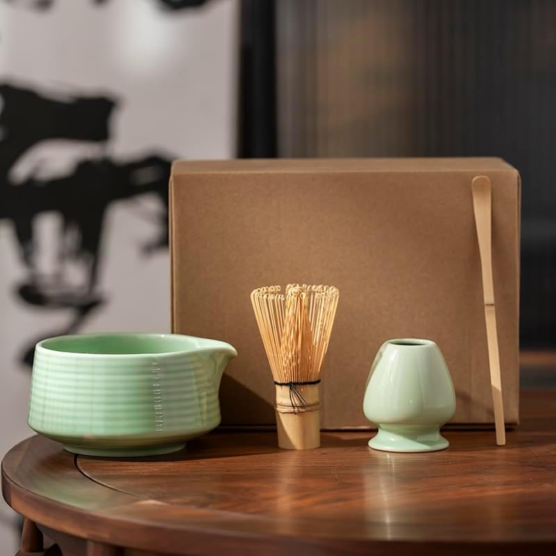 Juego batidor matcha cuenco soporte cuchara regalo hogar cocina