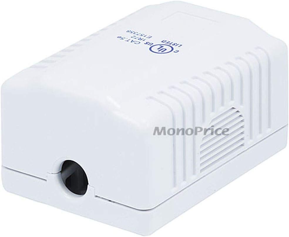 Caja montaje Cat5e RJ45 1 puerto doble IDC 50u blanco