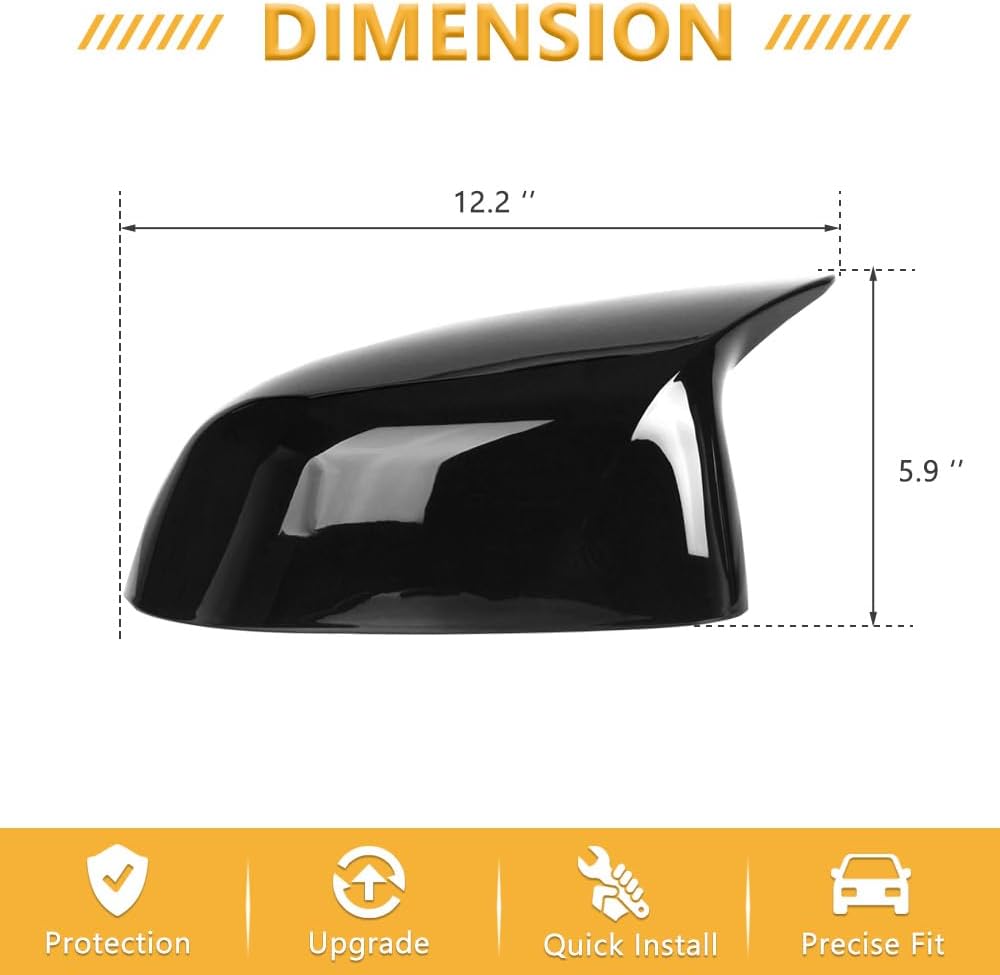 Tapas Espejo BMW 2 Pzas Negro Brillante X3 X4 X5 X6 X7 18-24
