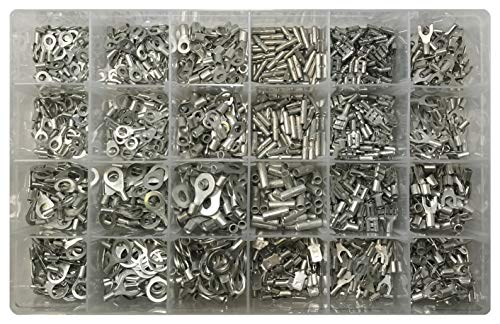 Kit 1200 pzas conectores crimpado sin aislamiento