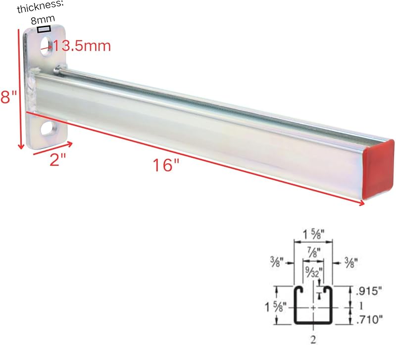4 Soportes Acero 16" para Estantería y Tubos
