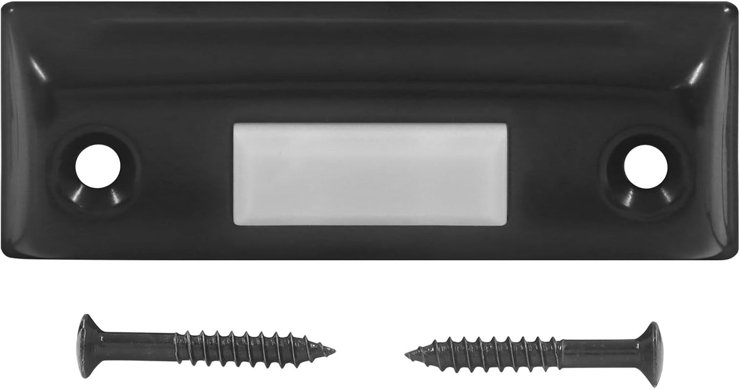 Botón timbre iluminado negro pared metal interruptor garage