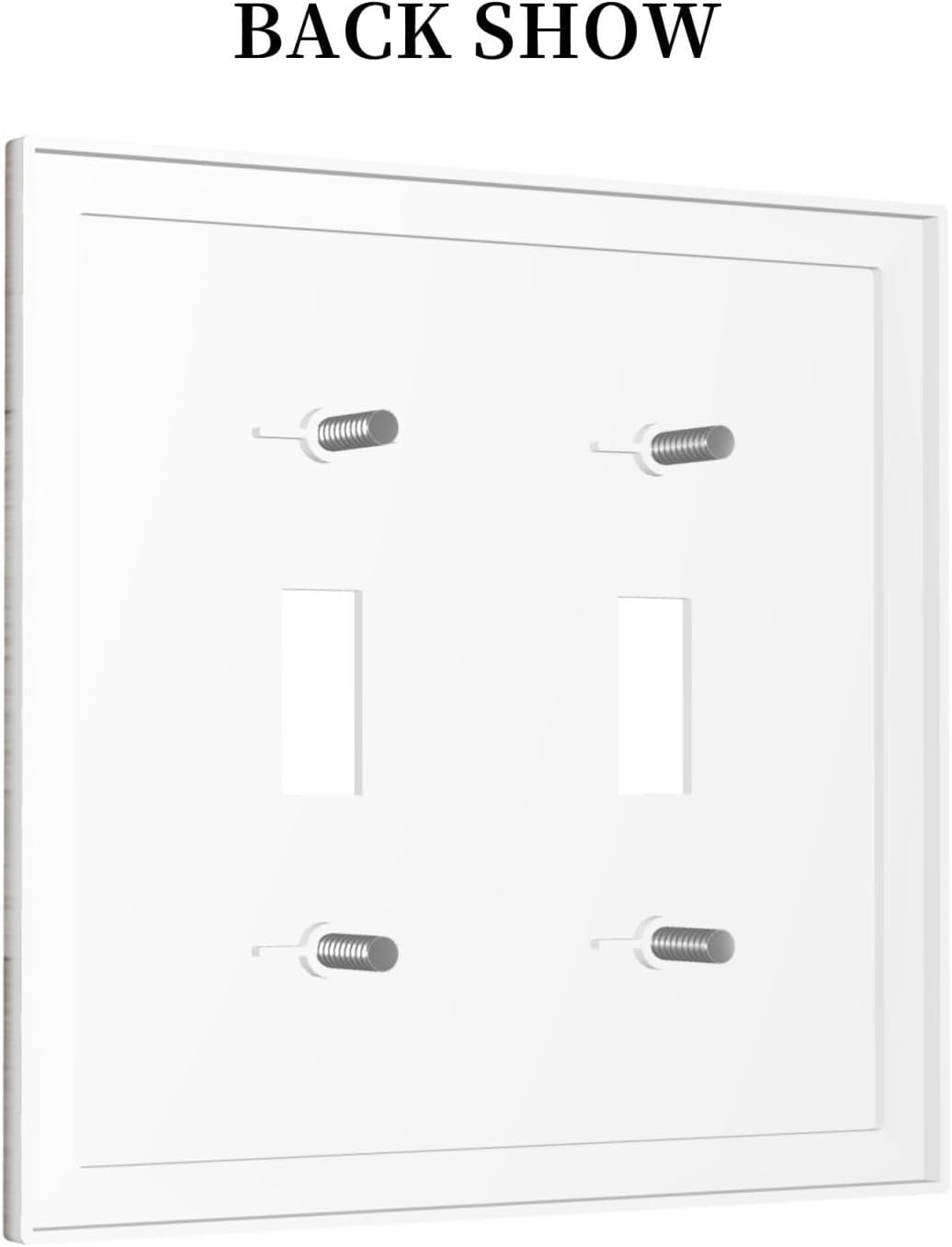 Placa doble interruptor madera blanca/marrón estilo campo