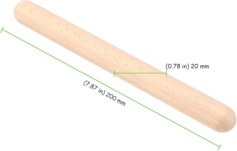48 Palos Música Rítmica Lummi 8pulg Madera Natural
