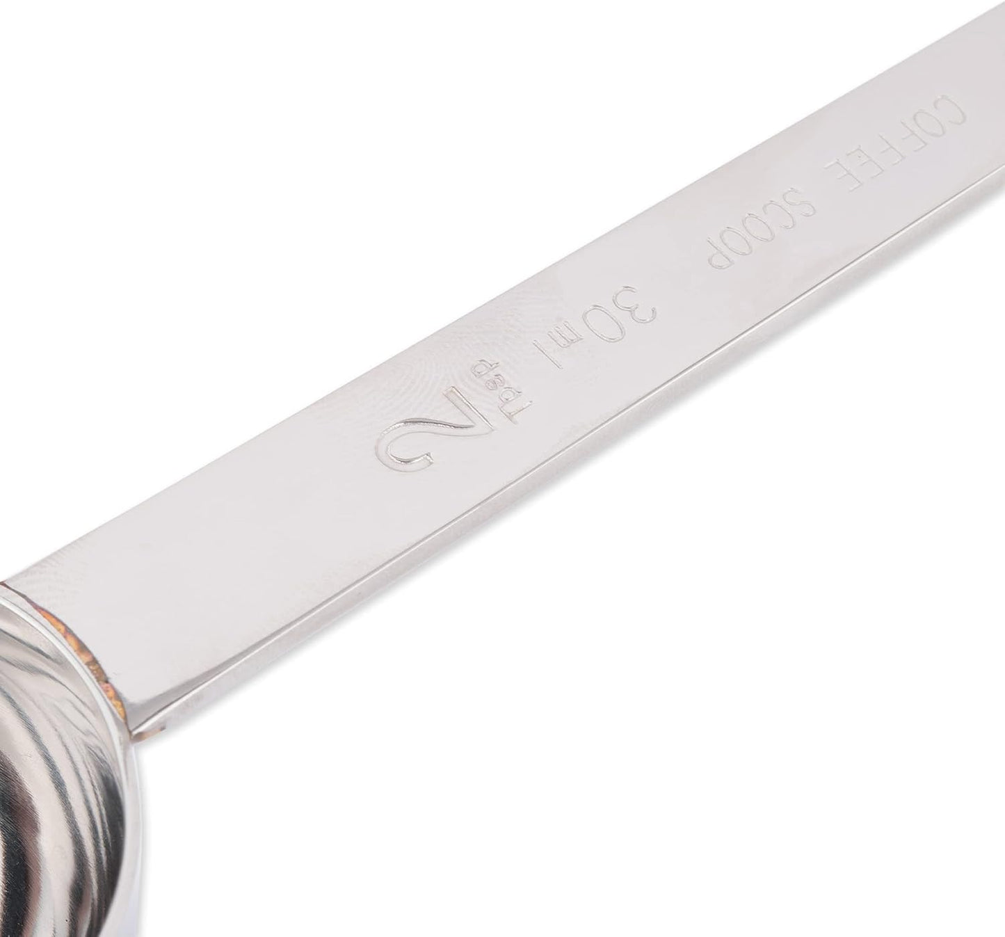 Cuchara medidora café acero inox mango largo doble