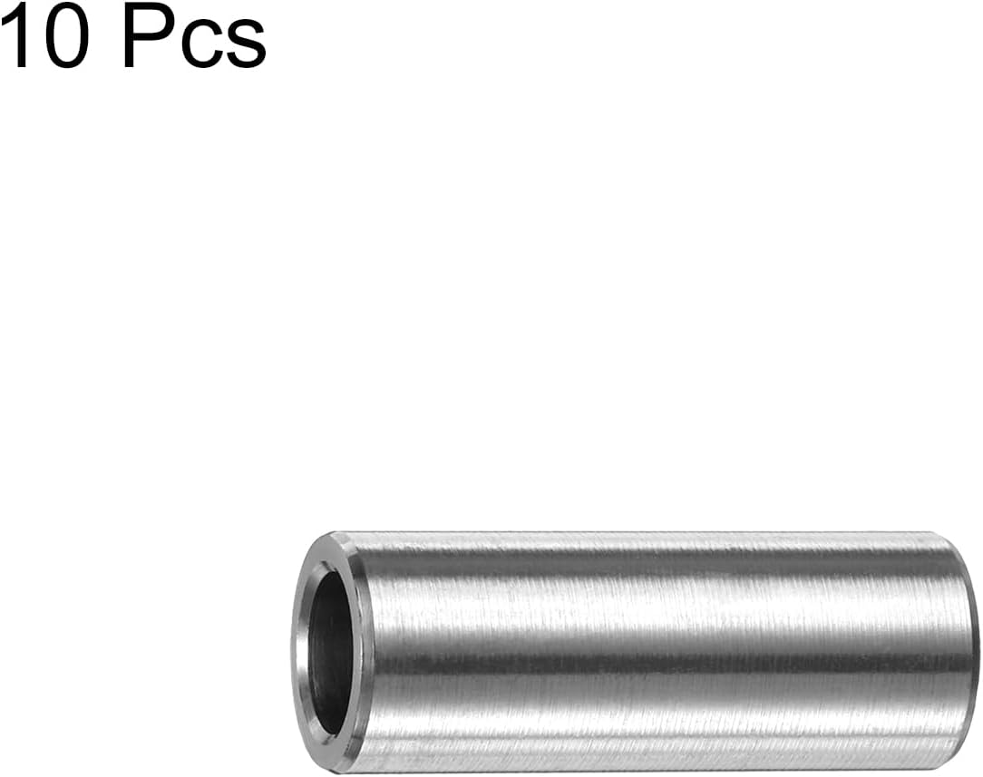 10 Pzas Espaciador Acero Inox 1/4x3/8x1 con Rosca
