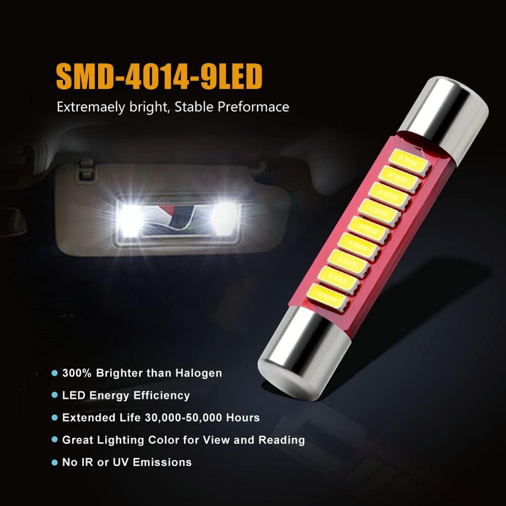 Luz LED para espejo vanidad 6000K 28mm 12V pack 10