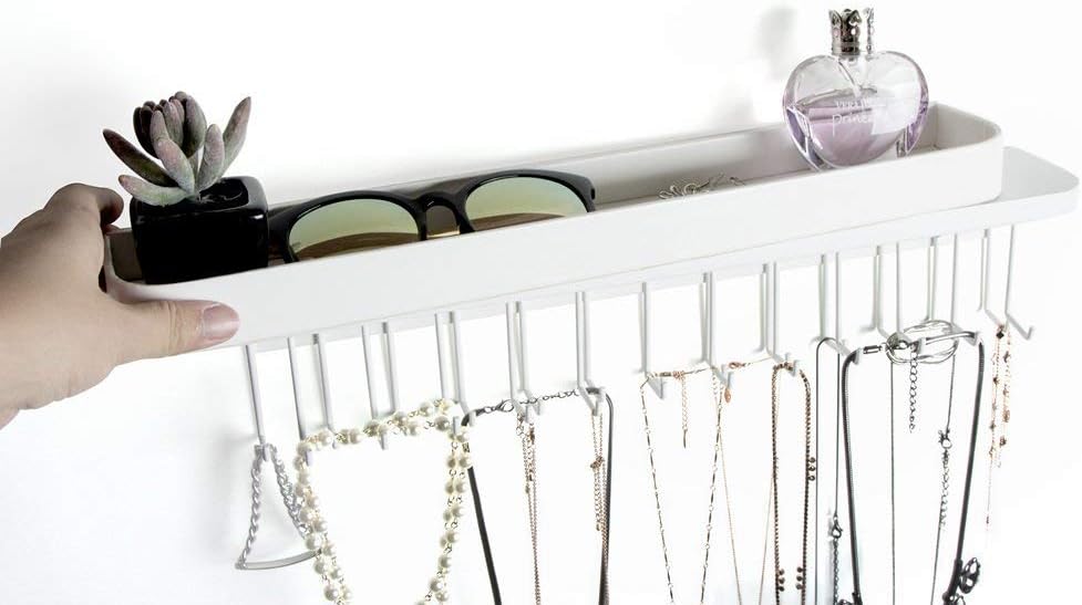 Soporte pared joyas con 25 ganchos para dormitorio