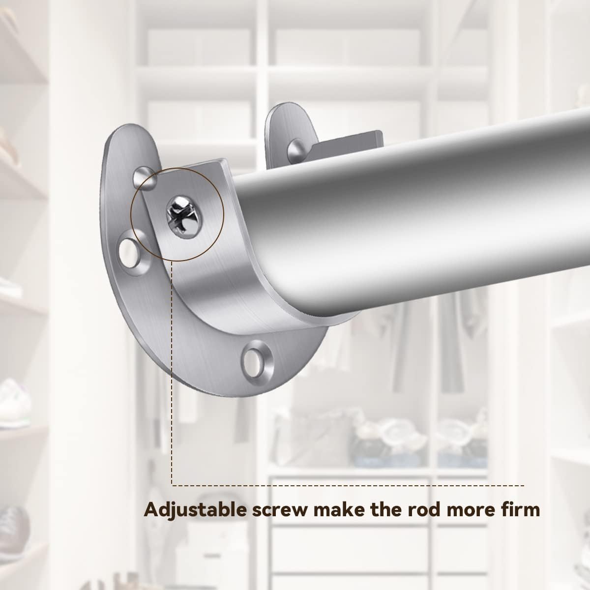 4 Soportes Acero Inox U para Varilla 1-1/4"