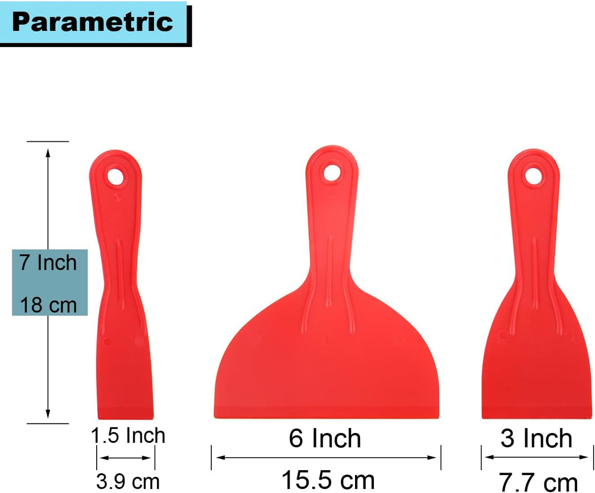 Cuchillo masilla 3 pzas espátula plástico flexible