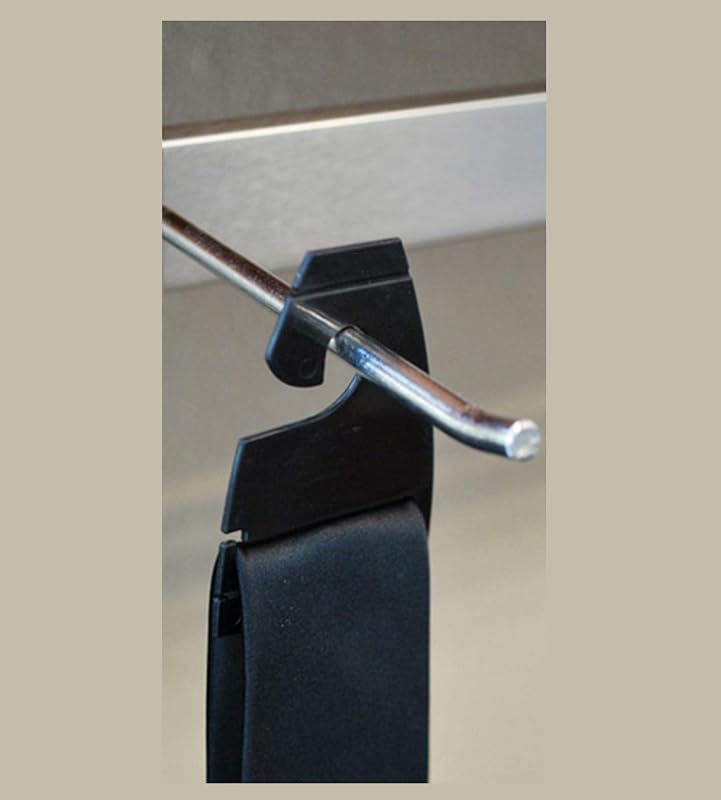 Ganchos plástico para corbatas colgar cuello negro 100 pzas