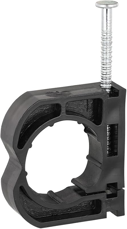 20 Pzas Abrazadera 3/4" S-Caracol J-Hook para Tubo PEX Negro