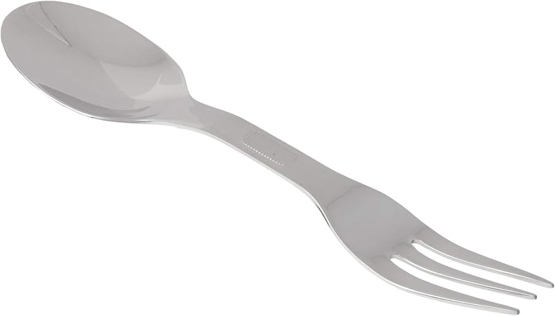 Cuchara tenedor degustación 6.625pulg color plateado