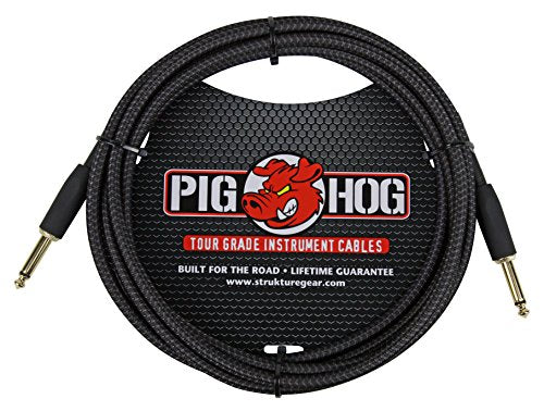 Cable instrumento tejido negro 3m/10ft 6.35mm