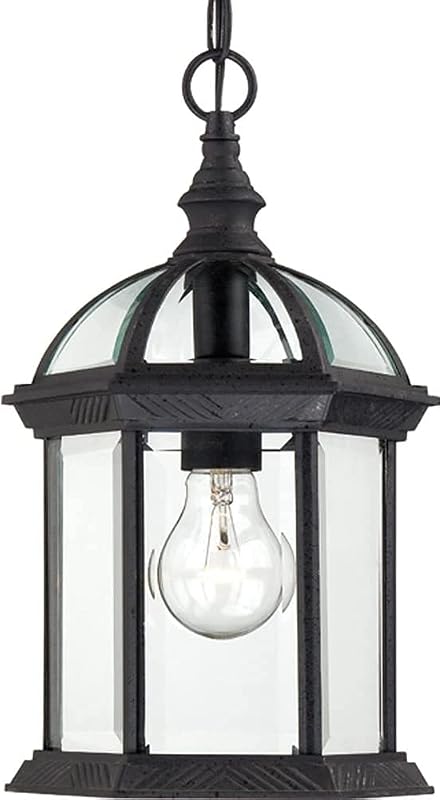 Farol pared Boxwood Lighting brazo abajo vidrio biselado