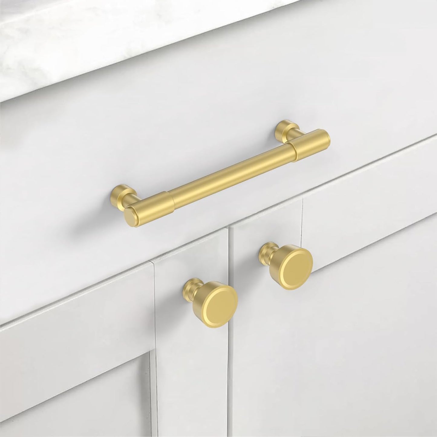 10 Tiradores Latón Cepillado 5pulg para Gabinetes Cocina