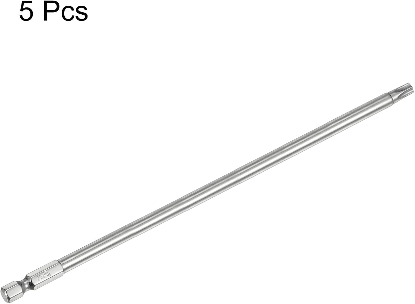 Broca Torx T30 vástago 1/4pulg 8pulg acero S2 magnética
