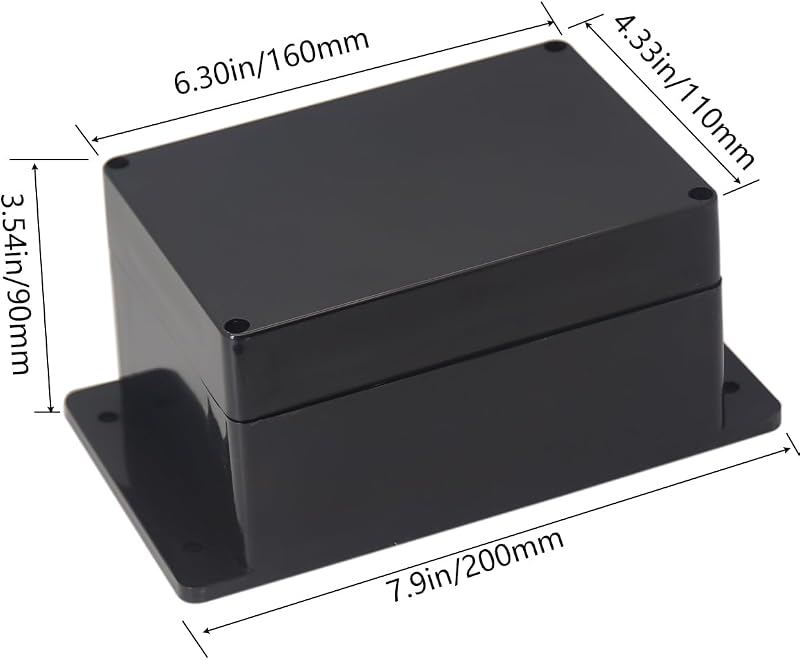 Caja conexiones impermeable plástico ABS 6.3x4.33x3.54pulg