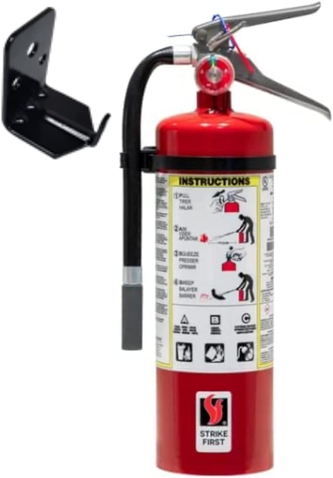 Extintor fuego Strike First ABC 5lb 3A:10BC manómetro UL