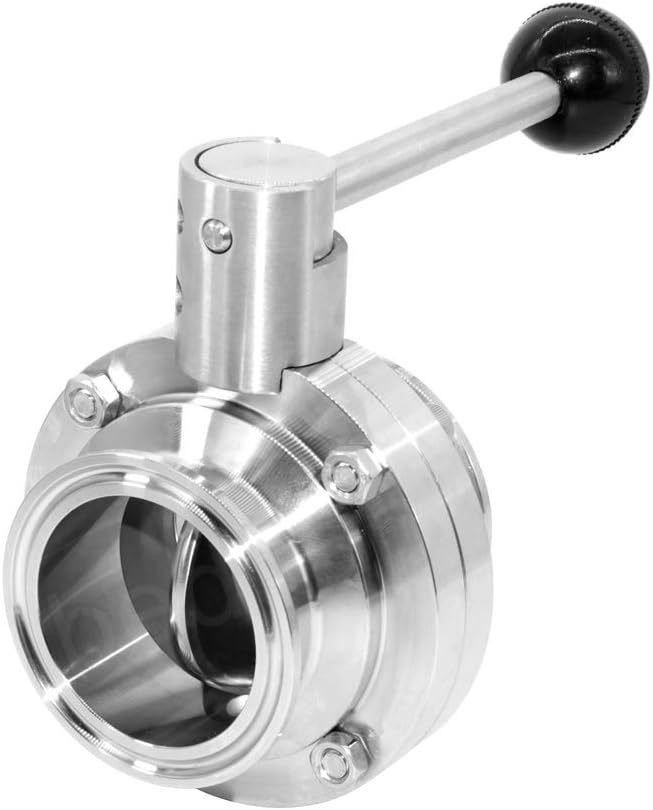 Válvula sanitaria tri clamp 2pulg con junta silicona