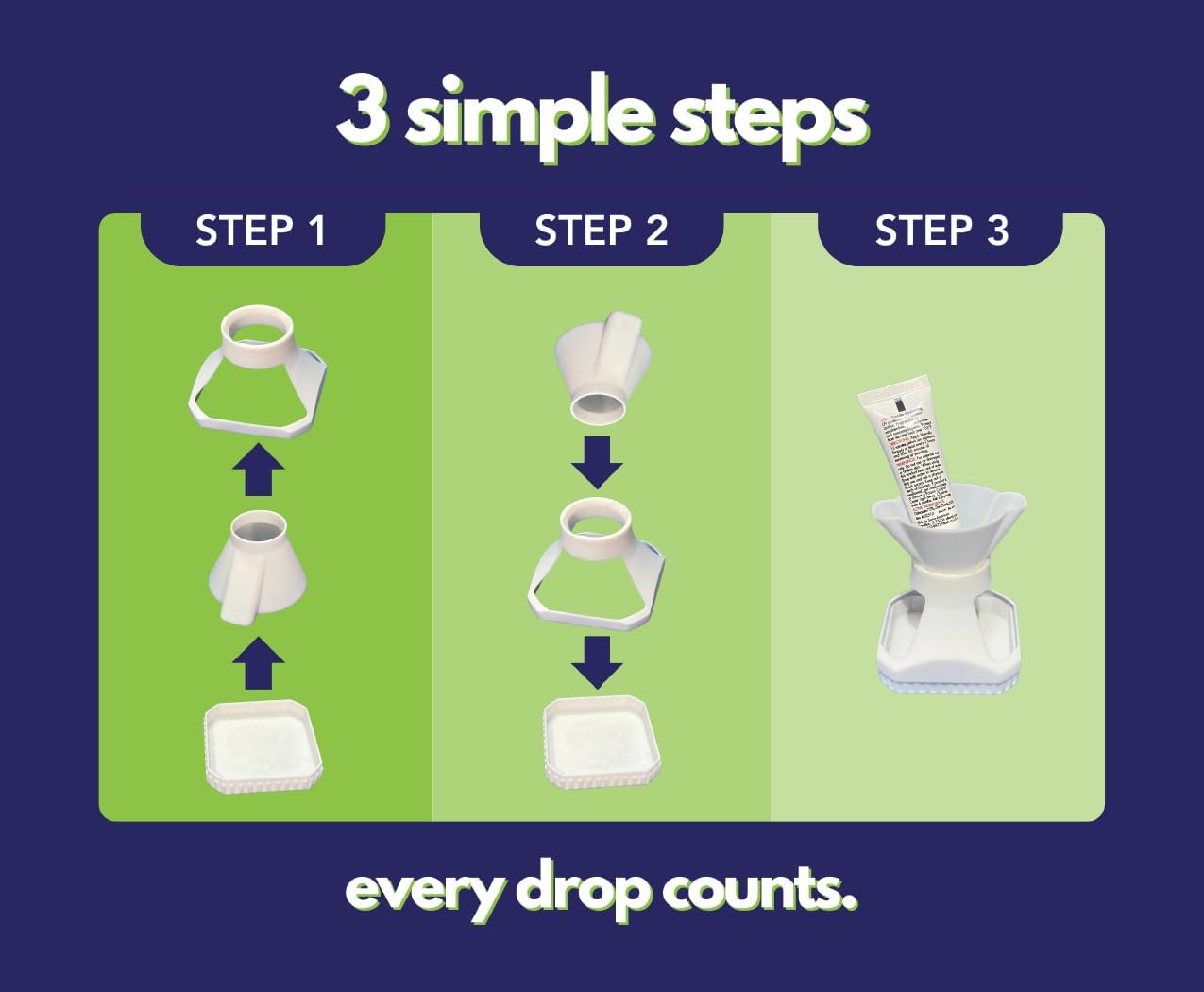 Kit vaciado universal 3 pzas para botellas escurridor y secador