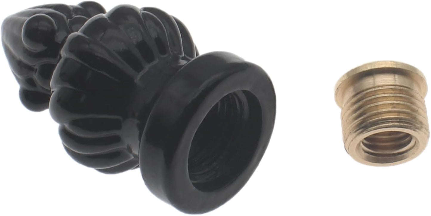 Perilla lámpara 1-3/8" cubierta decorativa retro negro