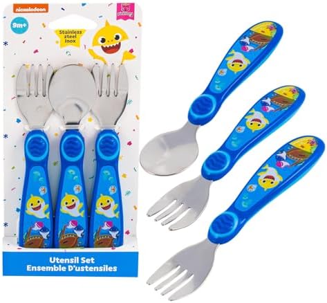 Juego 3 Pzas Tenedores y Cucharas para Niños