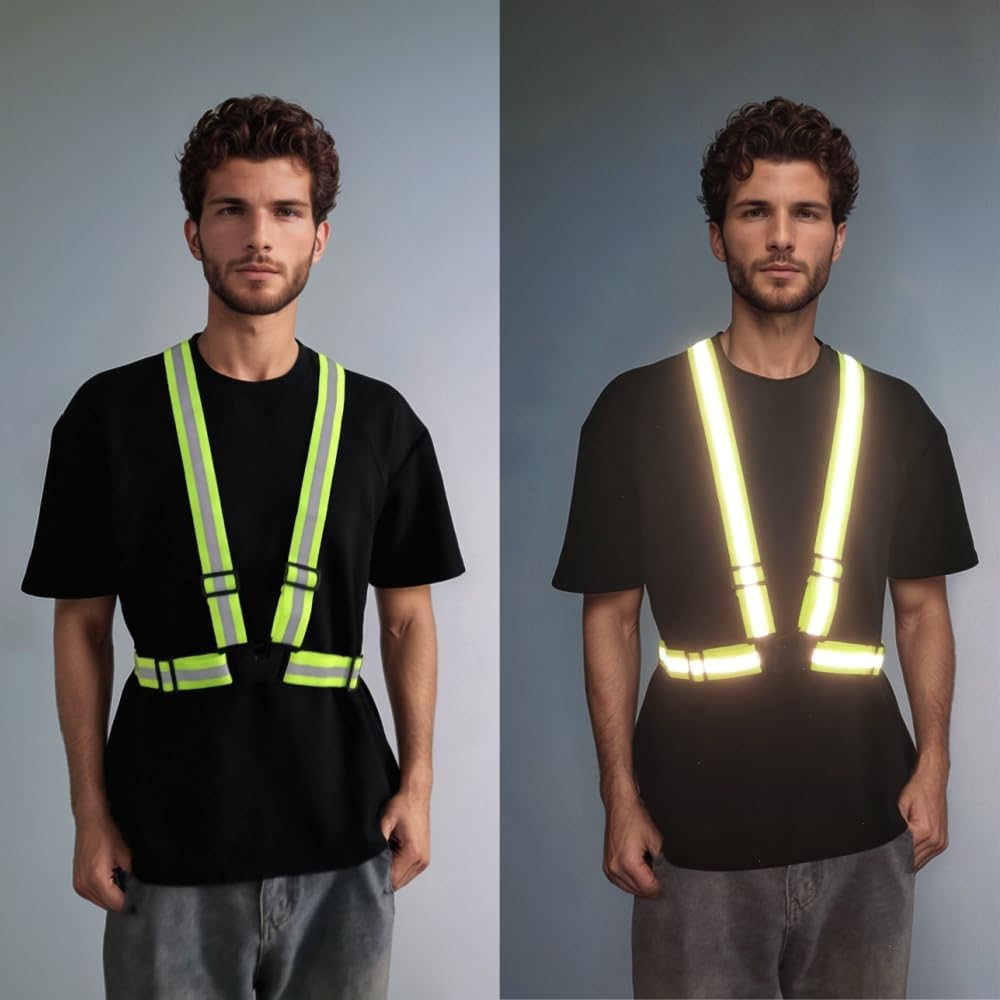 Chaleco seguridad reflectante ajustable ciclismo construcción