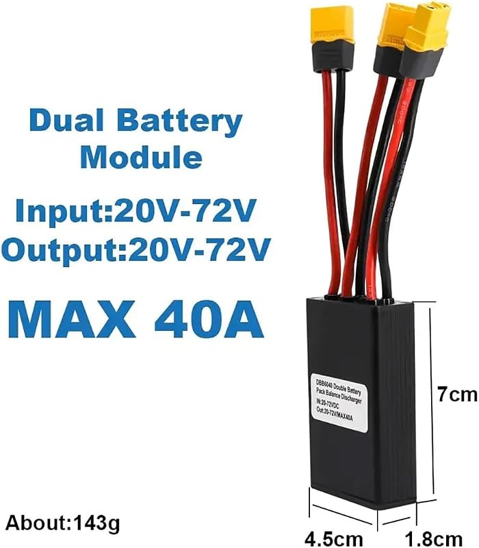 Convertidor batería dual bicicleta eléctrica 24-72VCC 40A