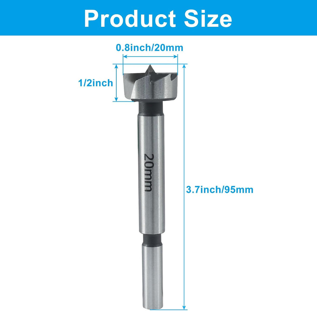 Brocas Forstner 13/16pulg acero alto carbono para madera y plástico