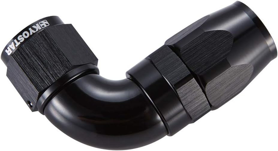 Accesorios 90 grados línea combustible aceite trenzada negra
