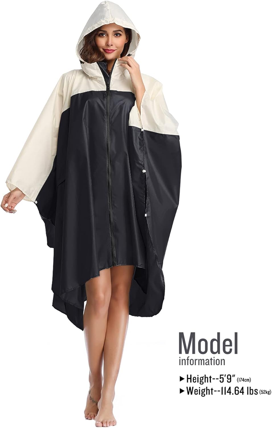 Poncho lluvia unisex impermeable con capucha