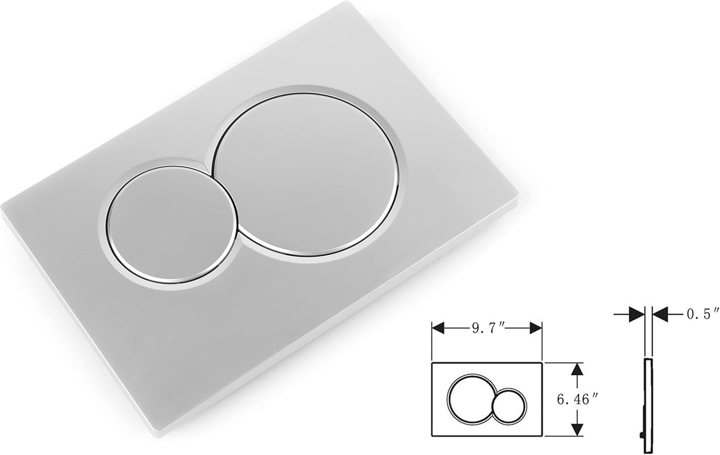 Placa actuador doble descarga cromo mate comp. Sigma01