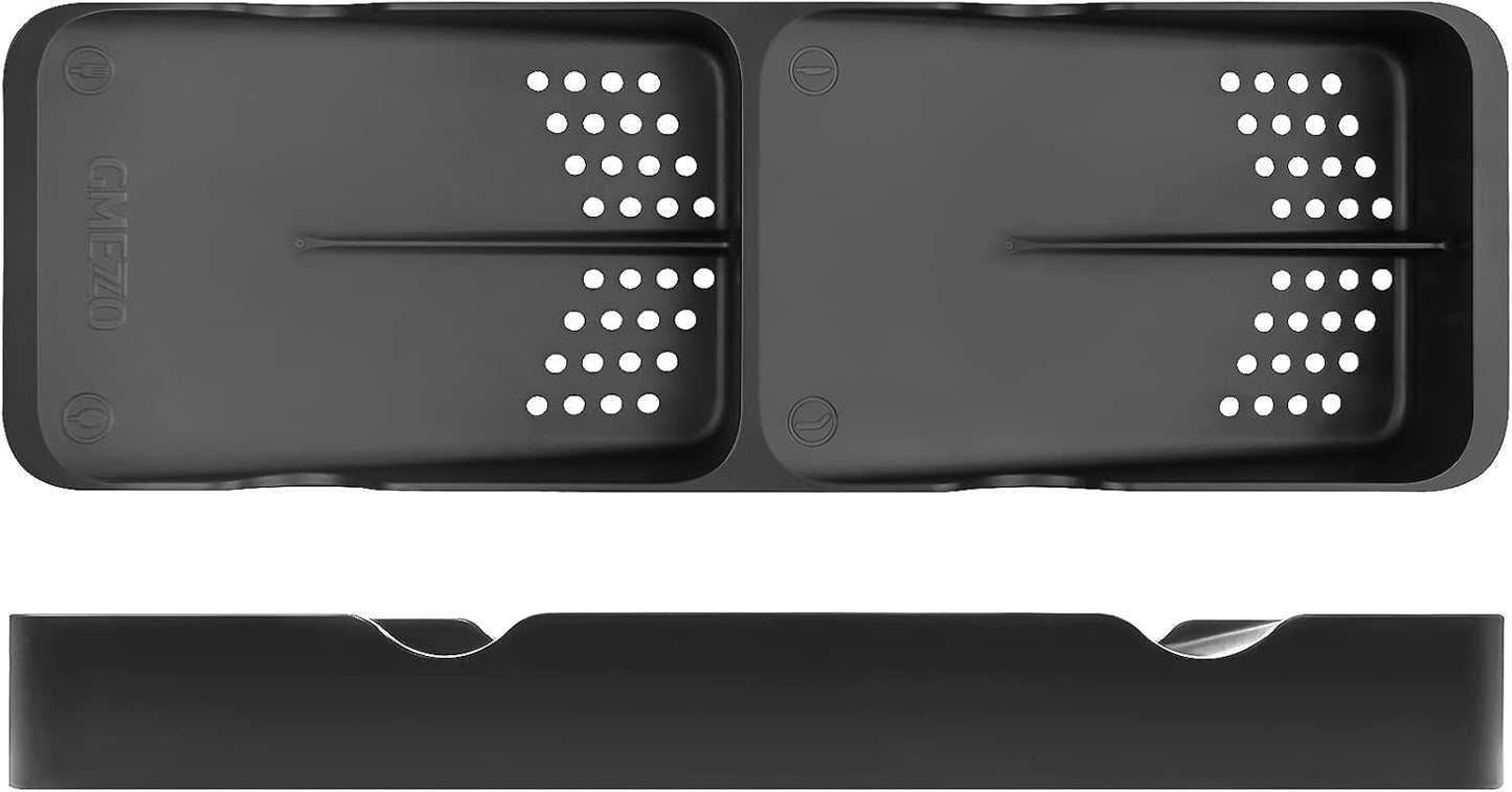 Organiz. cajones cocina soporte cubiertos bandeja negro