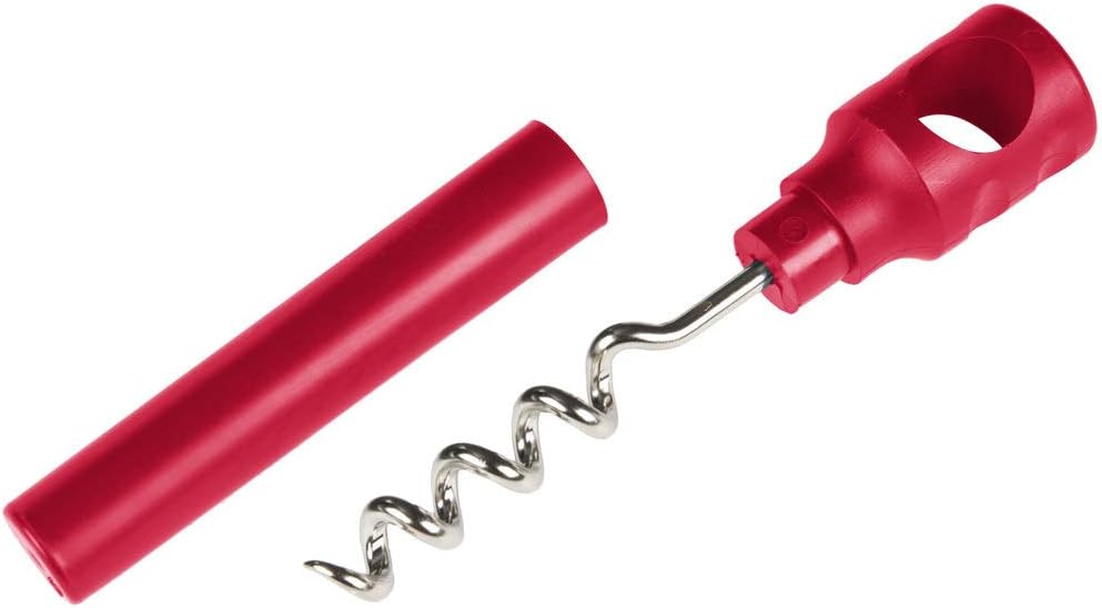 Sacacorchos mini forma T de mano caja 12 rojo