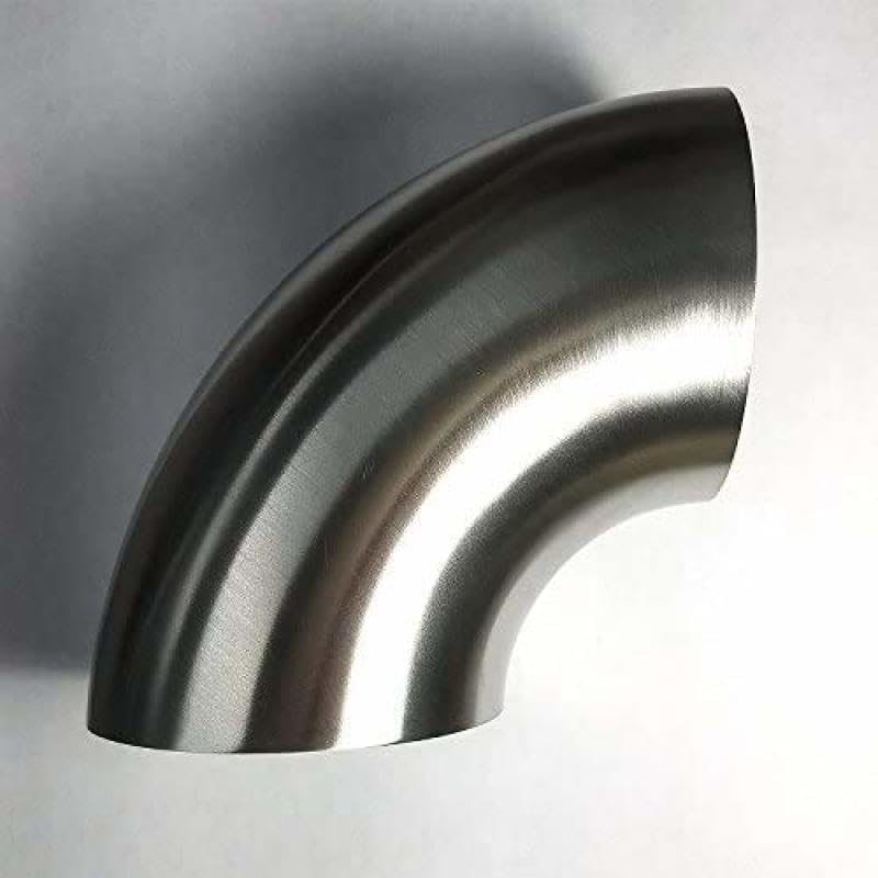 Codo curva mandril acero inox 3.5pulg 1D 16GA sin pierna