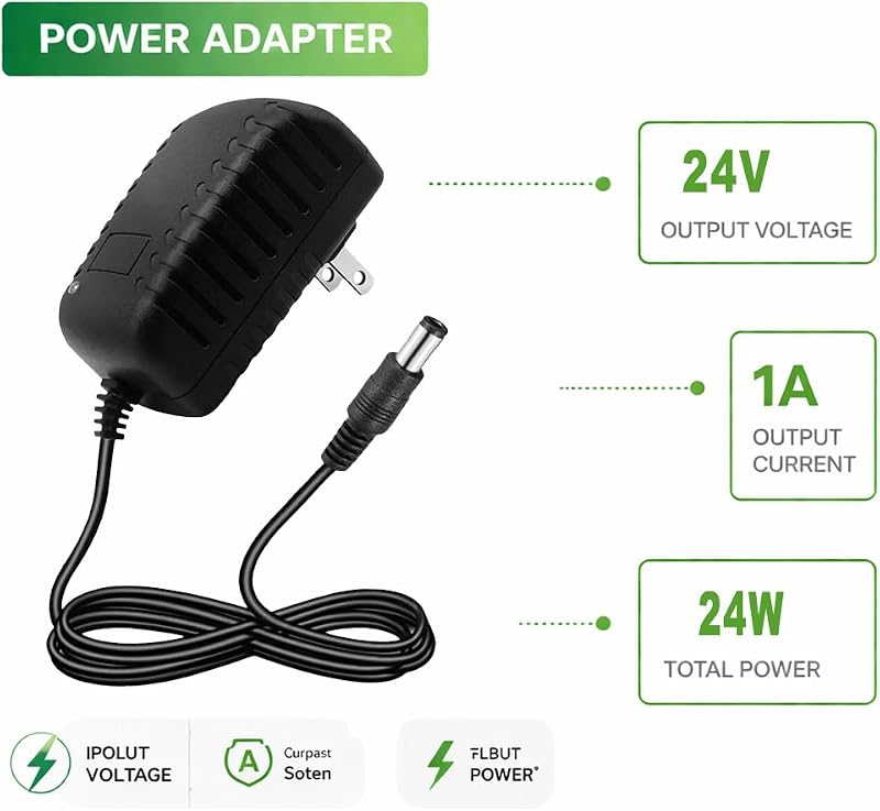 Adaptador CA a CC 24V 1A 100-240V para cámara CCTV