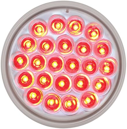 Luz Sellada 24 LED Perla Roja 4" Lente Transparente