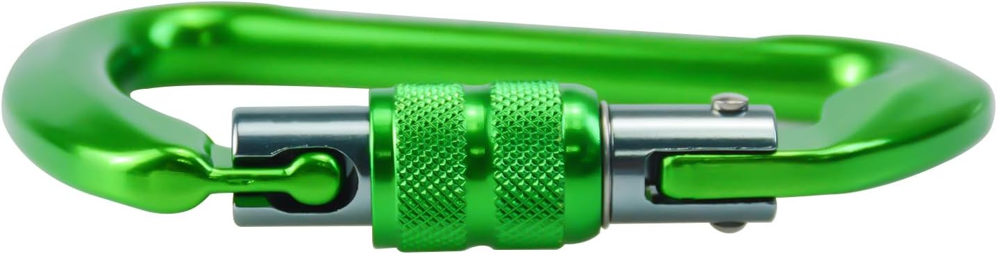 Mosquetón escalada bloqueo 30kN clip profesional resistente