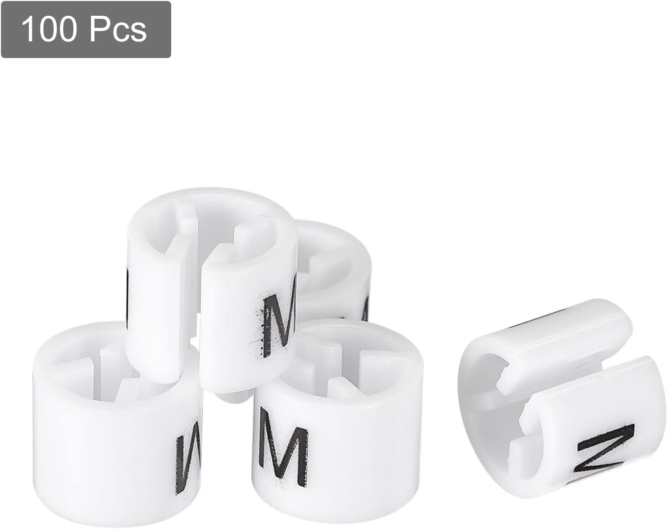Marcador colgar ropa tamaño M 0.138" blanco set 100