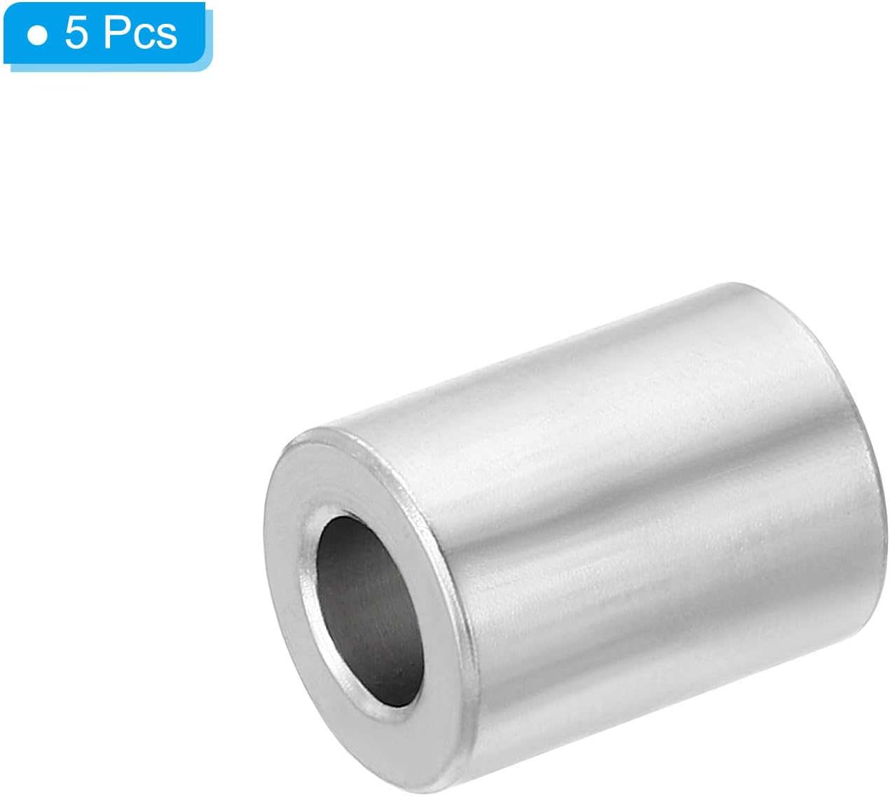 Espaciadores aluminio M6 redondo 5 pzas 0.24x0.47x0.63pulg
