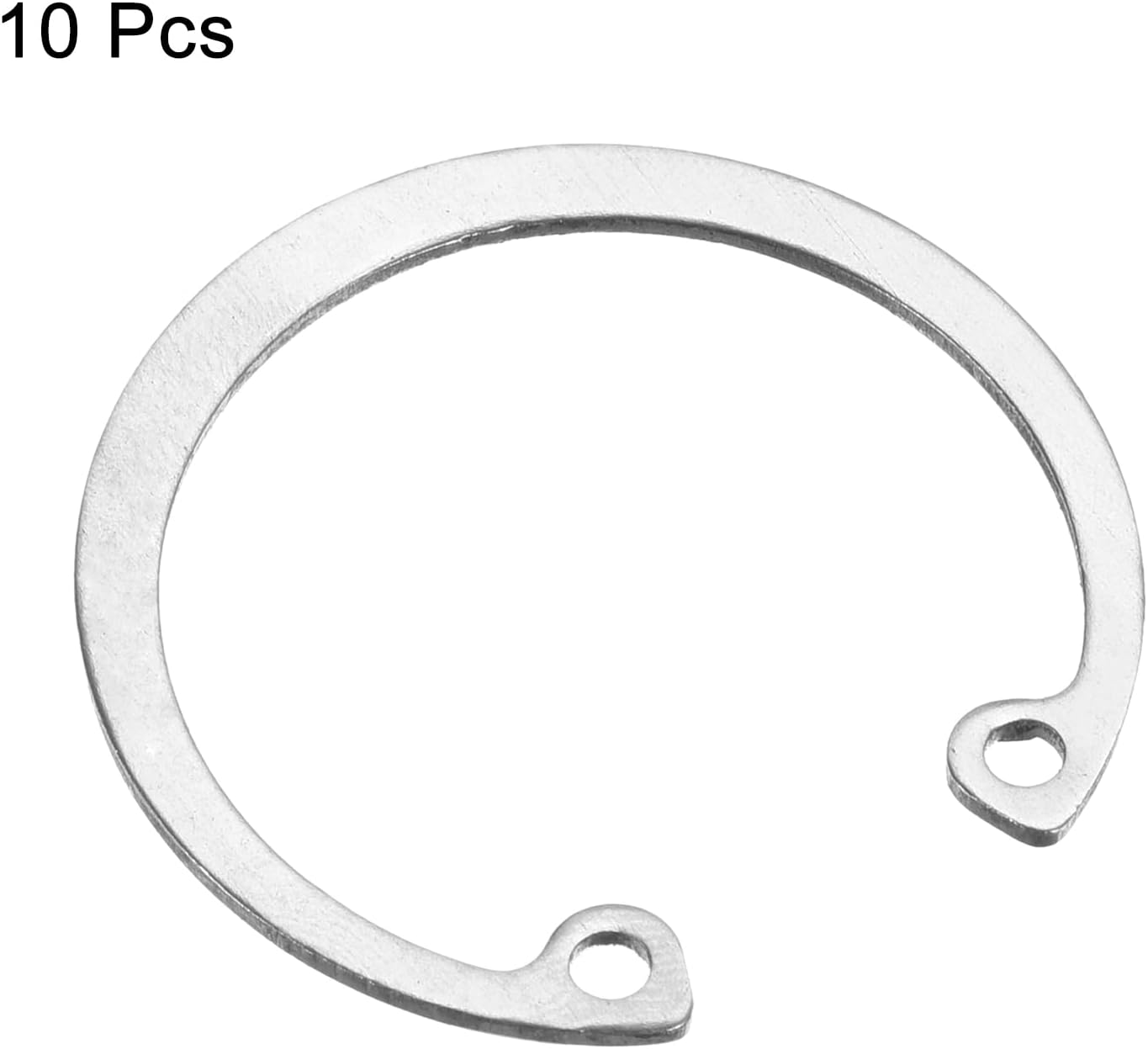 10 Pzas Anillo Retención 38mm Acero Inox 304 C-Clip Plateado